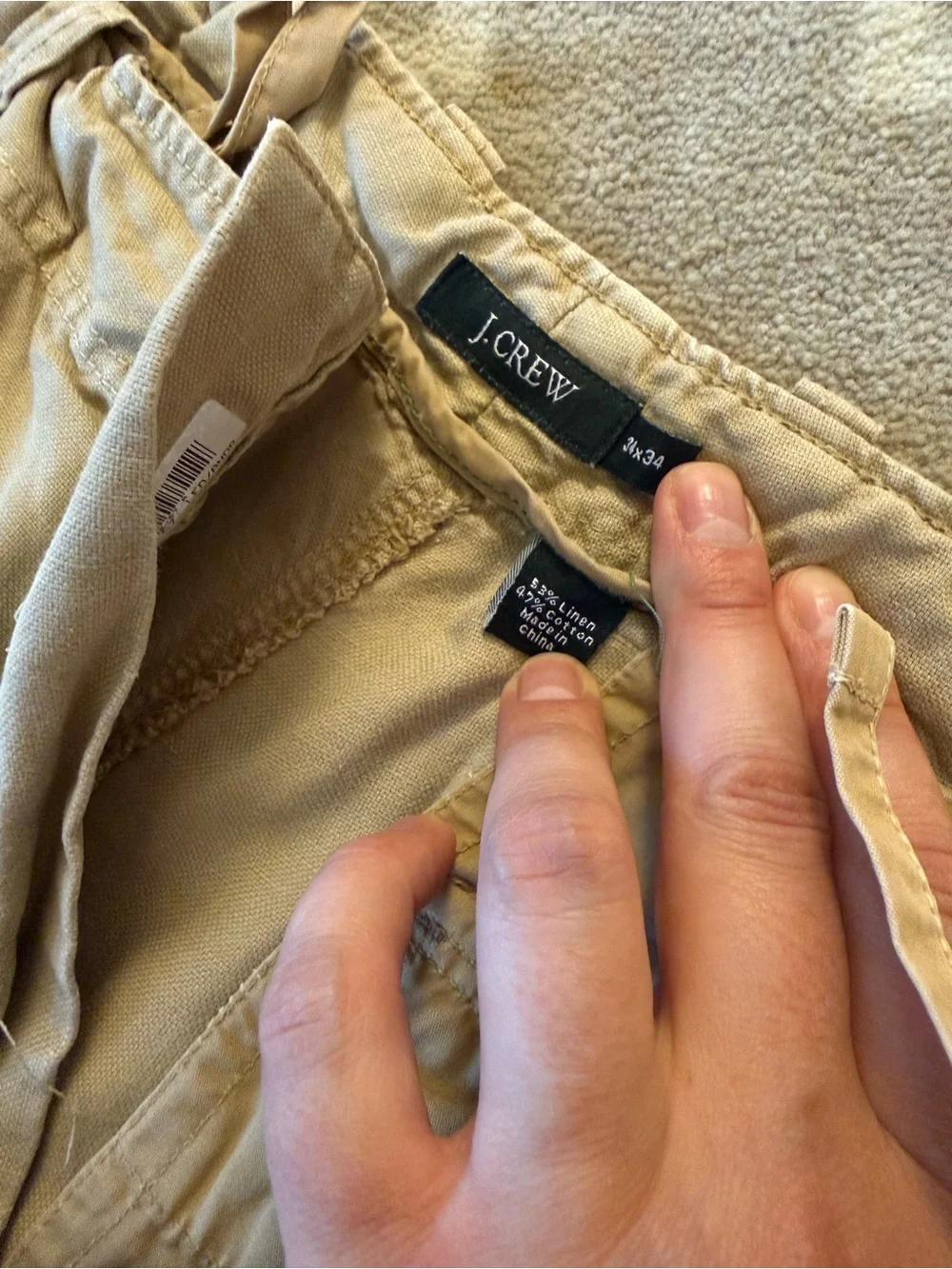 J. Crew Men's Linen Cargo Pants